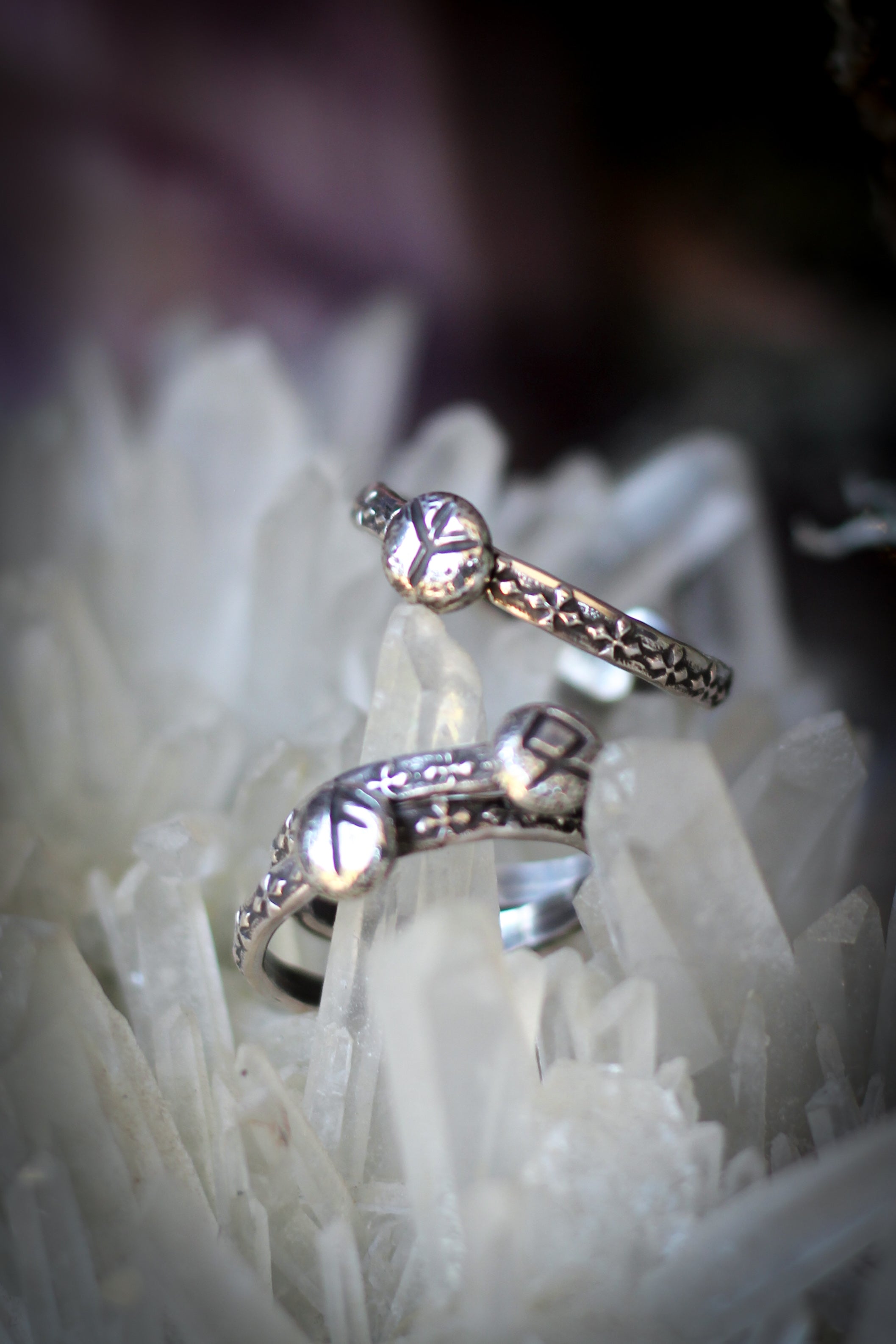 Runic ring forged in silver - Choose your rune!