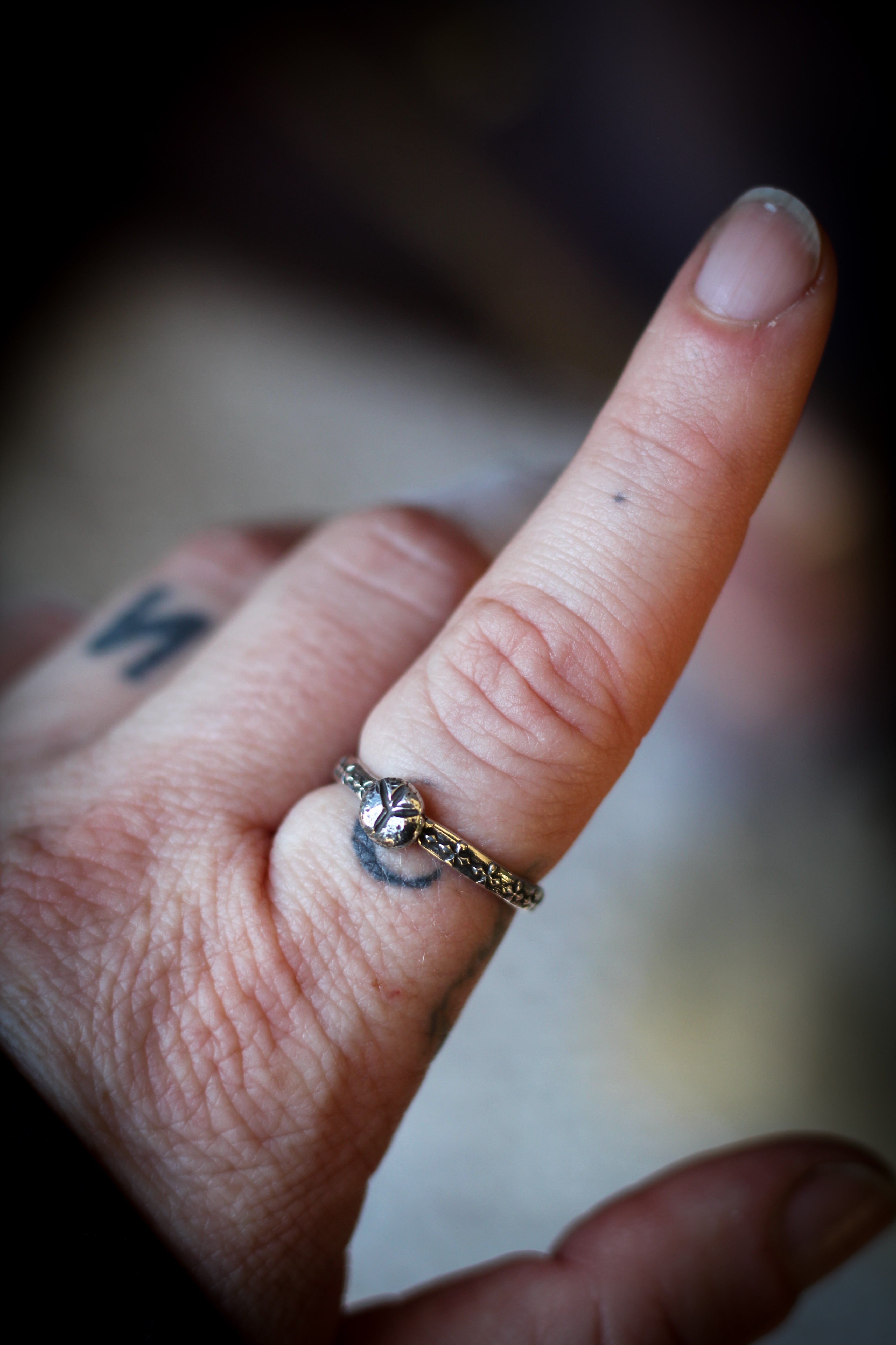 Runic ring forged in silver - Choose your rune!