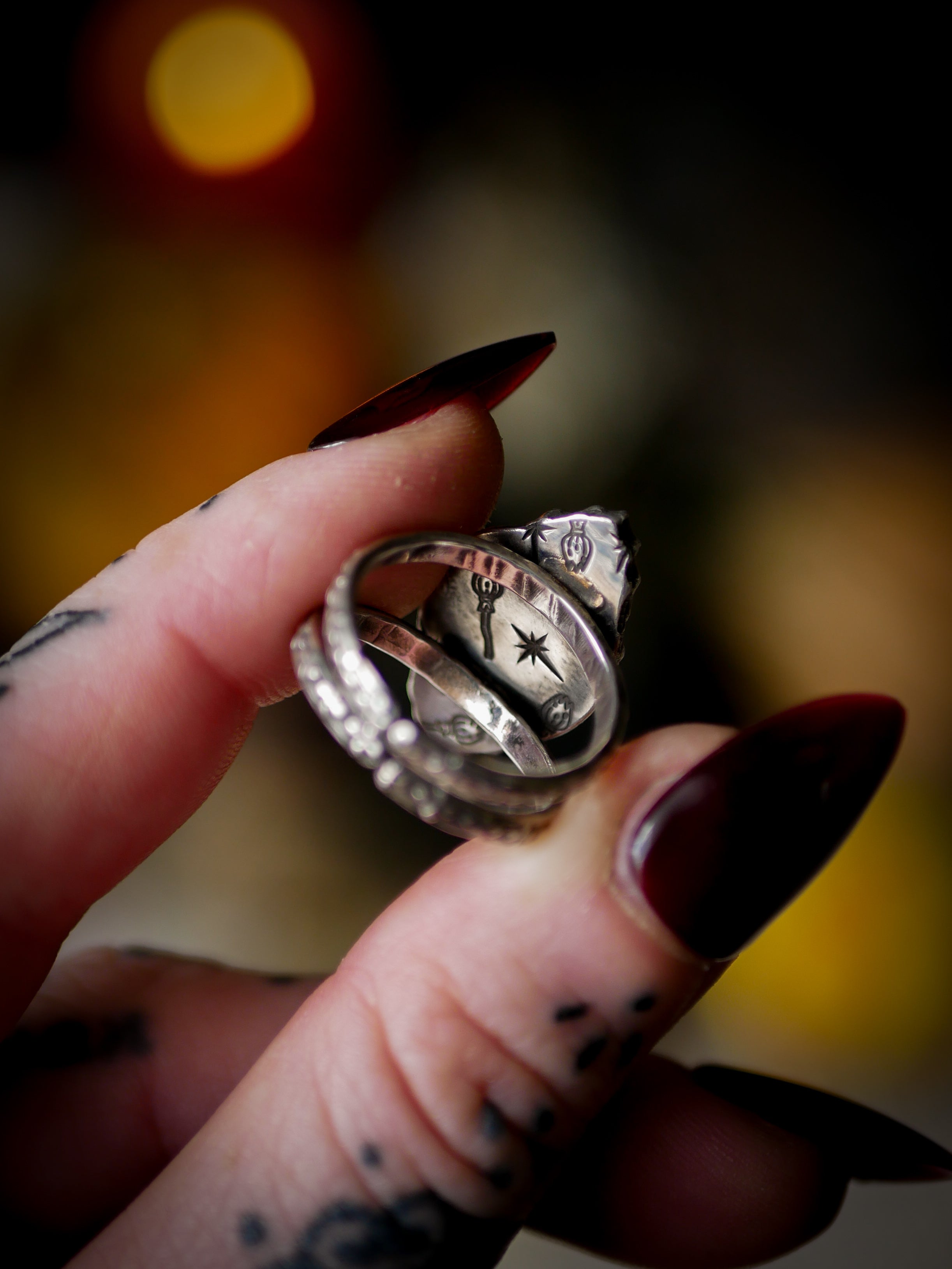 Nosferatu - Actinolite and Silver Ring