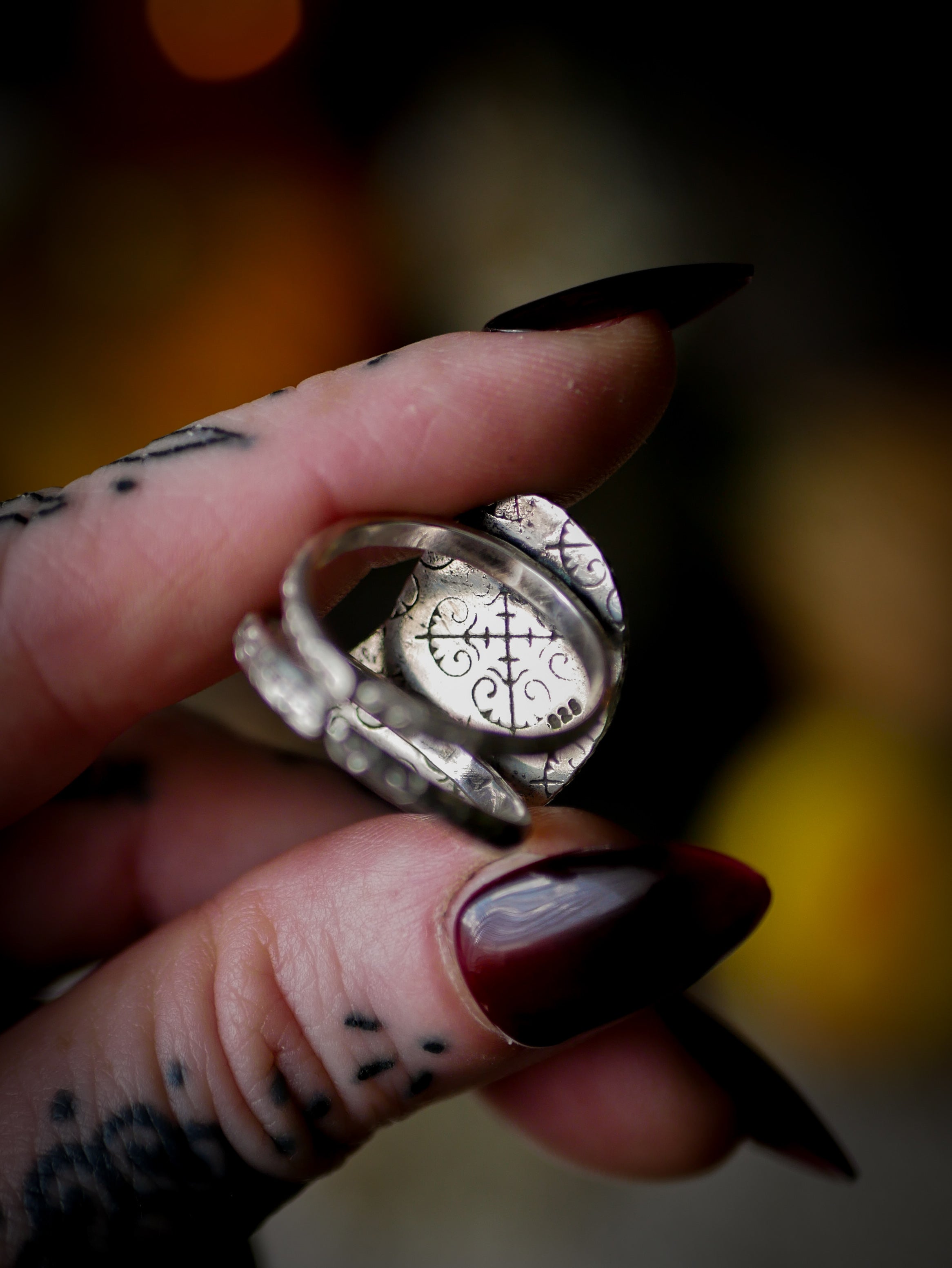 The Manor Ghost - Aurora Opal and Silver Ghost Ring