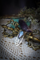 Cosmos - Rainbow Labradorite (Spectrolite) and Silver Gothic Arch Necklace