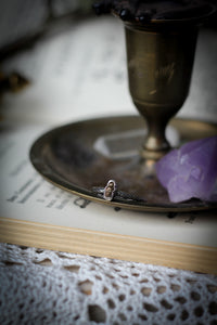 Magic of Water - Pyritized Gastropod Fossil and Silver Ring