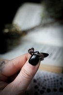 Ex Voto - Raw garnet and silver ring