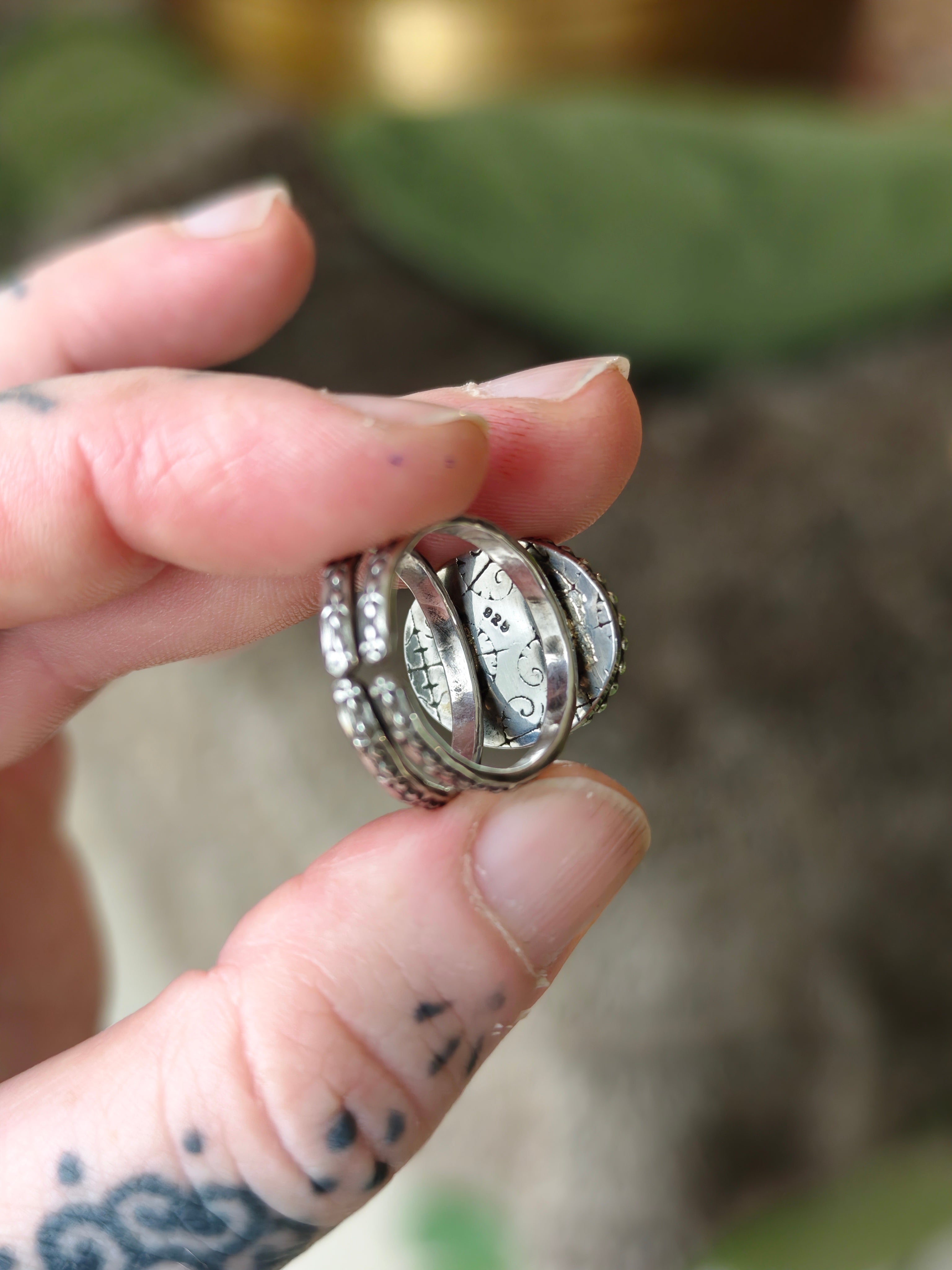 [Reserved] Astro Witch - Iolite Sunstone and Silver Ring