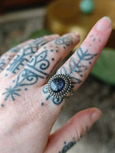 [Reserved] Astro Witch - Iolite Sunstone and Silver Ring