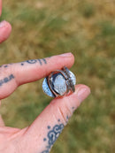 [Reserved] Marie Laveau - Black star diopside and silver ring