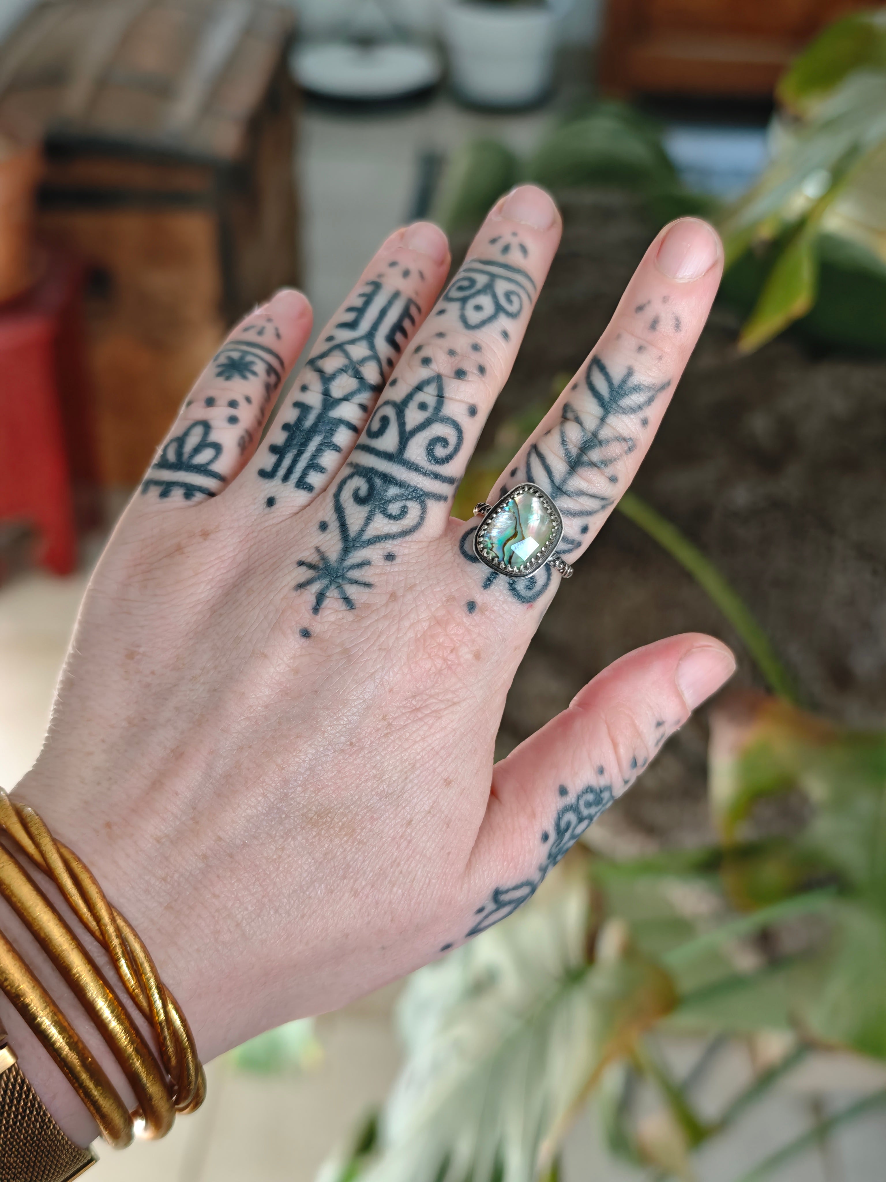 [Réservé] La Selkie - Bague doublet de nacre et cristal facetté, argent