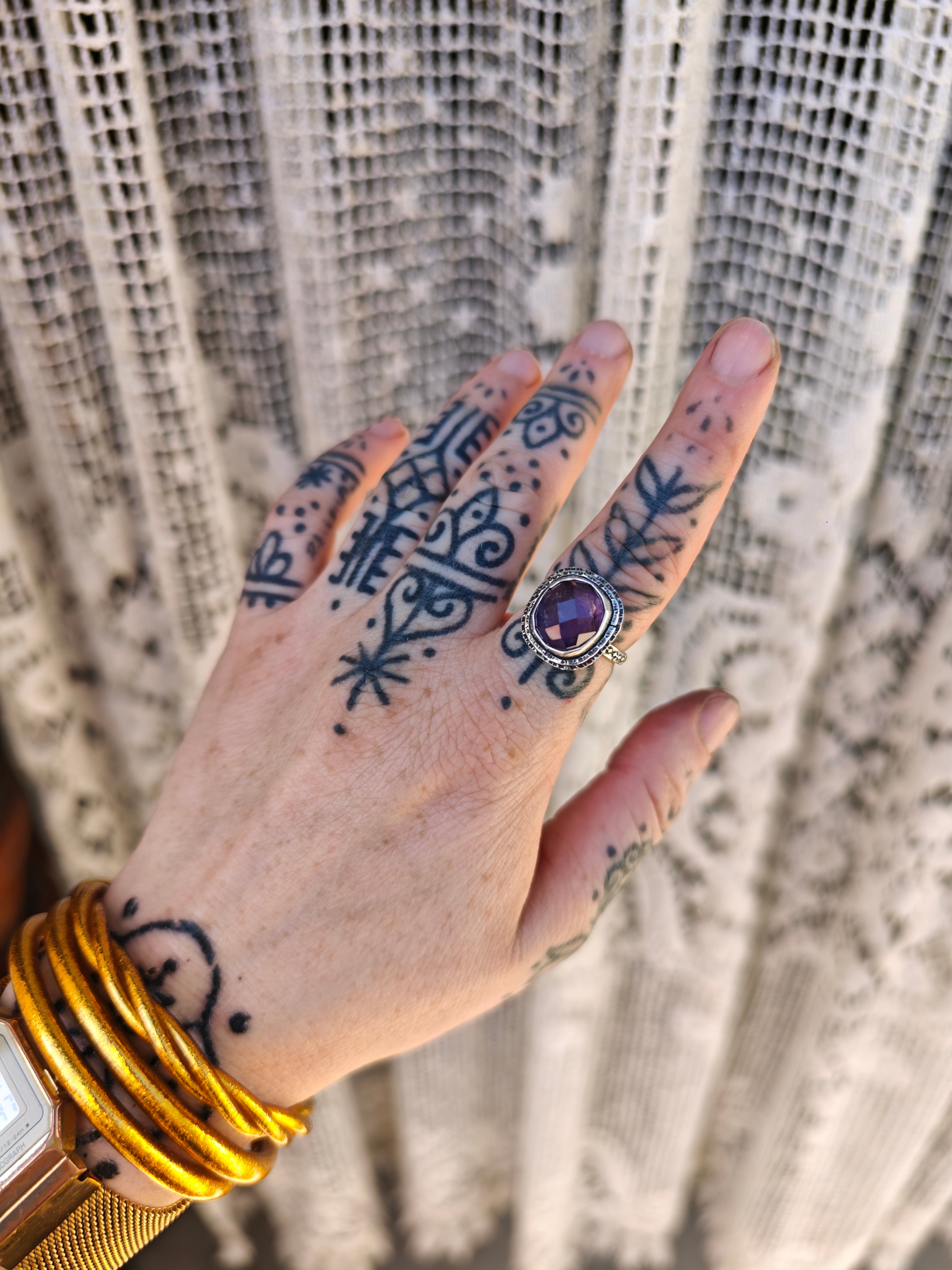 [Réservé] Intuition - Bague en améthyste facettée et argent