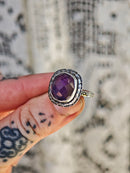 [Réservé] Intuition - Bague en améthyste facettée et argent