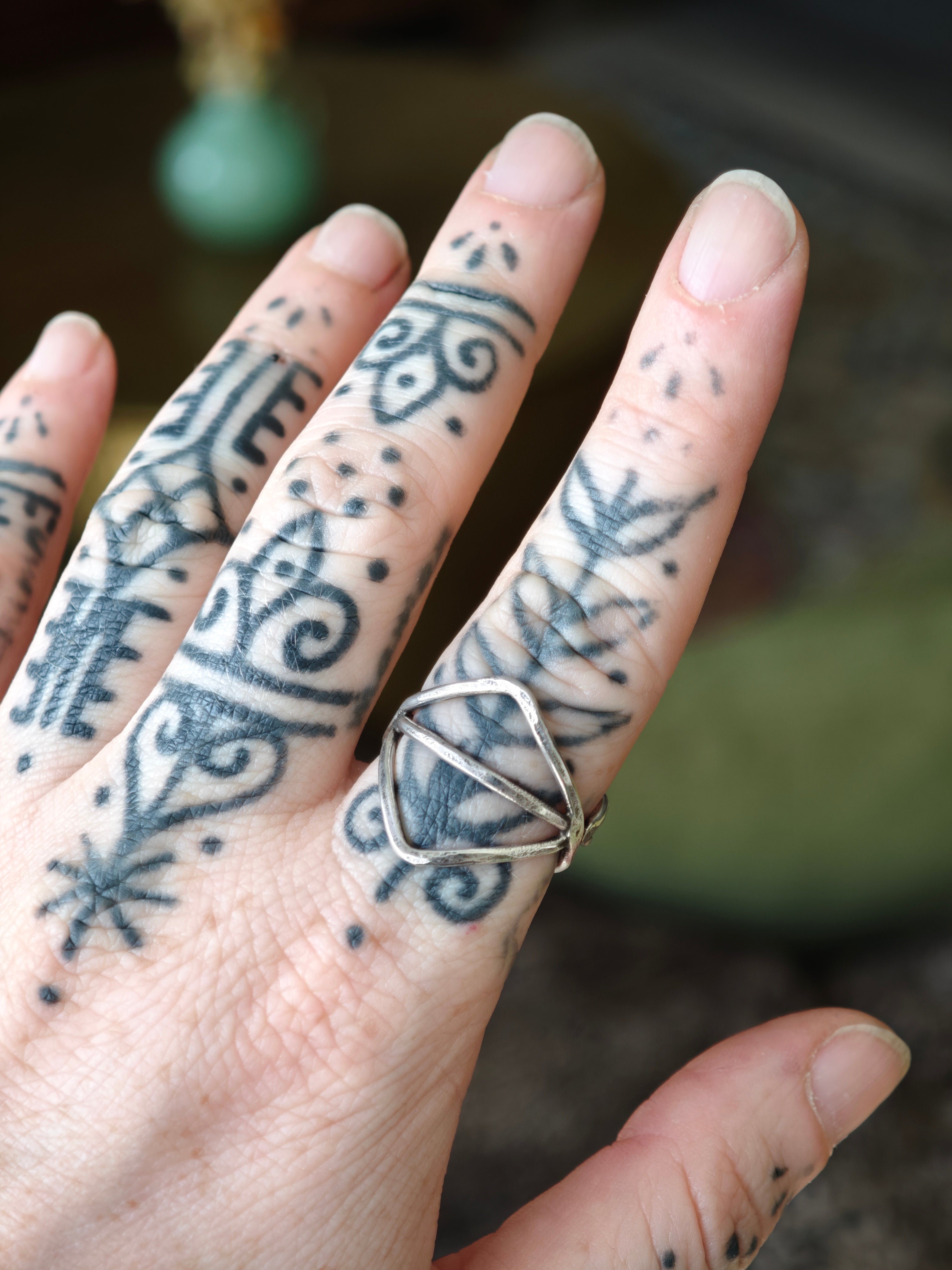 [Réservé] Protection - Bague forgée en argent, rune liée Ingwaz et Isa