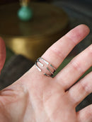 [Réservé] Protection - Bague forgée en argent, rune liée Ingwaz et Isa