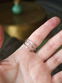 [Réservé] Protection - Bague forgée en argent, rune liée Ingwaz et Isa