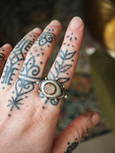 [Réservé] Troisième Œil - Bague en agate cyclope et argent