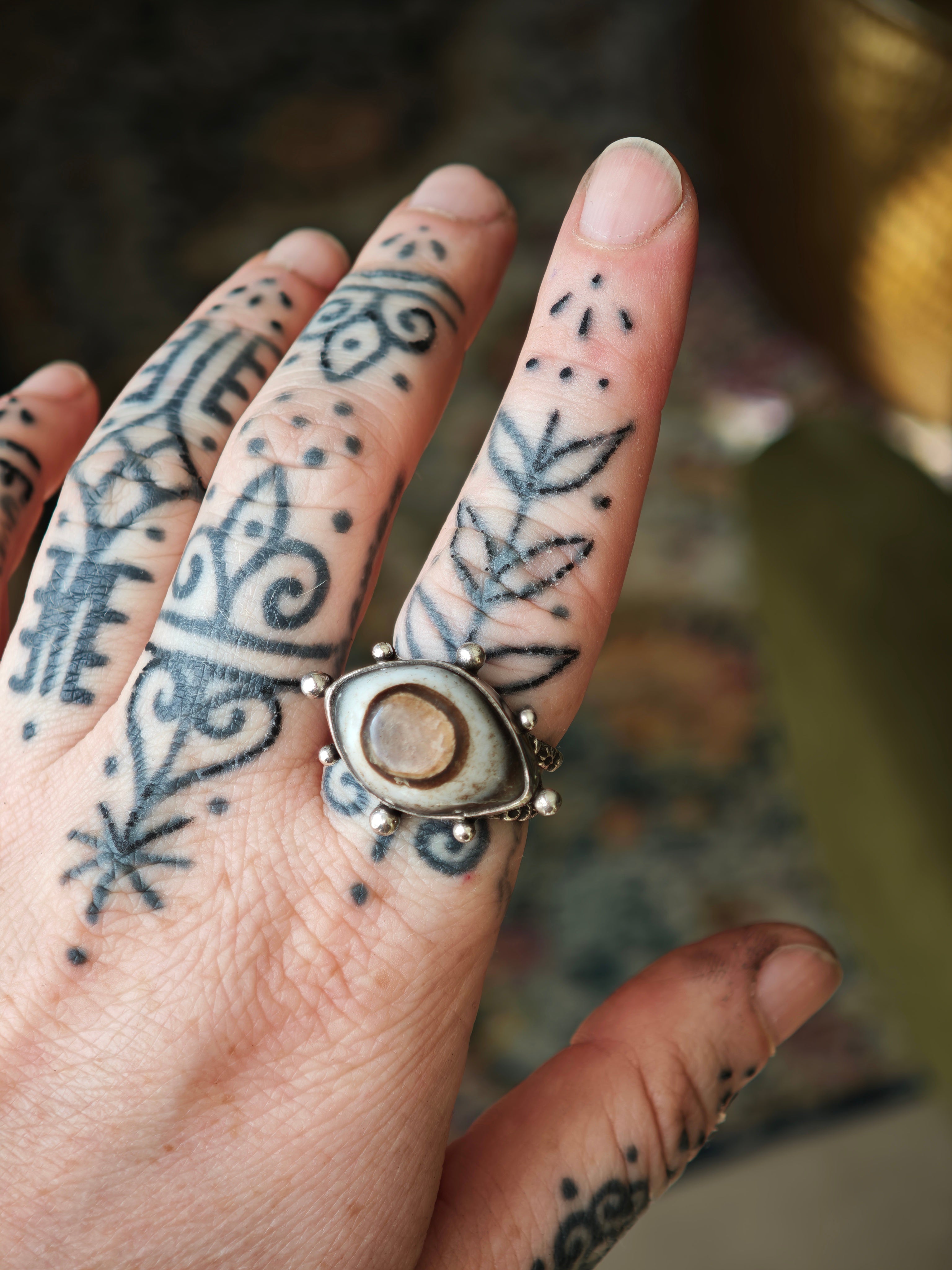 [Réservé] Troisième Œil - Bague en agate cyclope et argent