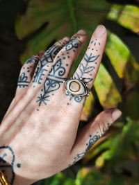 [Réservé] Troisième Œil - Bague en agate cyclope et argent