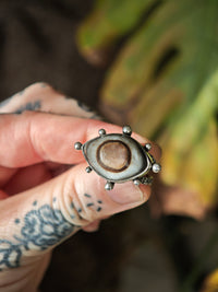 [Réservé] Troisième Œil - Bague en agate cyclope et argent