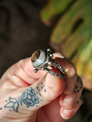 [Réservé] Troisième Œil - Bague en agate cyclope et argent