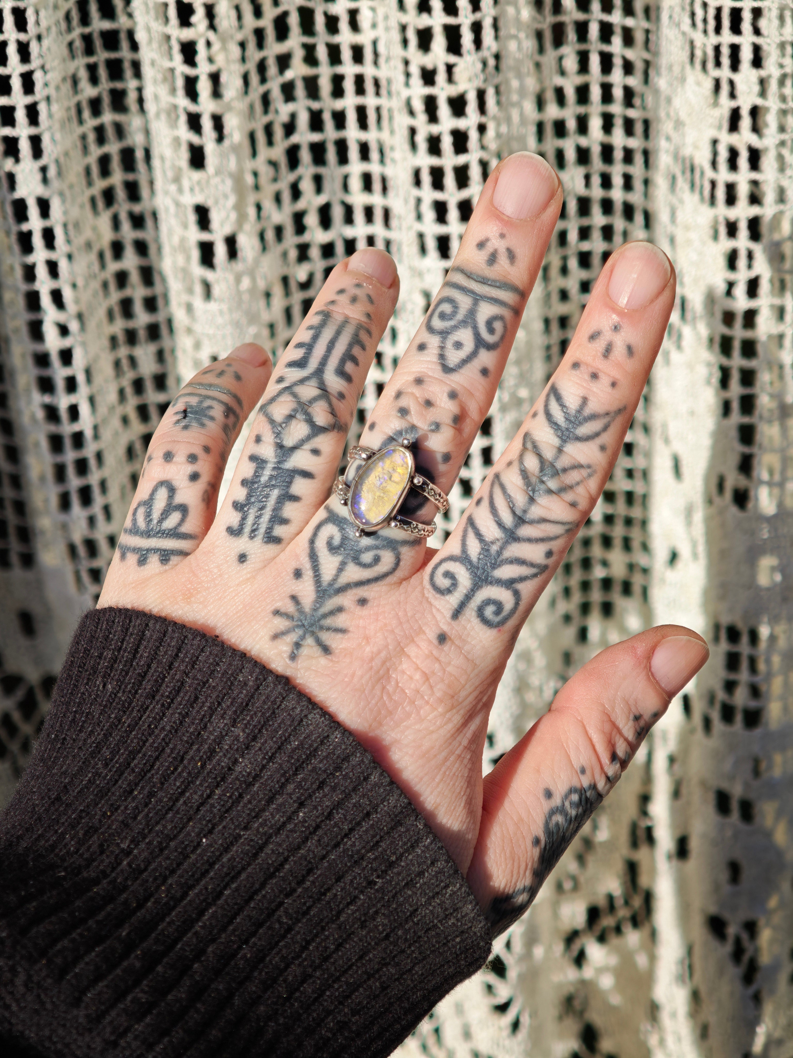 Fae - Opale de Lightning Ridge et quartz clair, argent