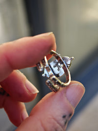 Fae - Opale de Lightning Ridge et quartz clair, argent