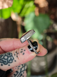 [Réservé] Astral Witch - Bague en lépidolite gemme mica et argent