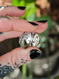 [Réservé] Astral Witch - Bague en lépidolite gemme mica et argent