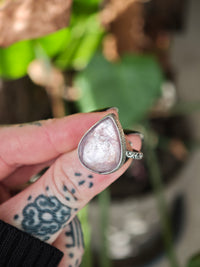 [Réservé] Astral Witch - Bague en lépidolite gemme mica et argent