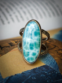 L'Atlantide - Bague en larimar et argent