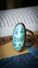 L'Atlantide - Bague en larimar et argent