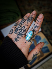 L'Atlantide - Bague en larimar et argent