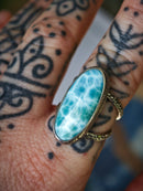 L'Atlantide - Bague en larimar et argent