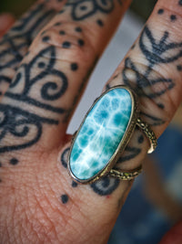 L'Atlantide - Bague en larimar et argent