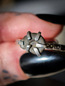 EarthMagick - Bague en fossile d'ammonite véritable et argent