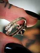 EarthMagick - Bague en fossile d'ammonite véritable et argent