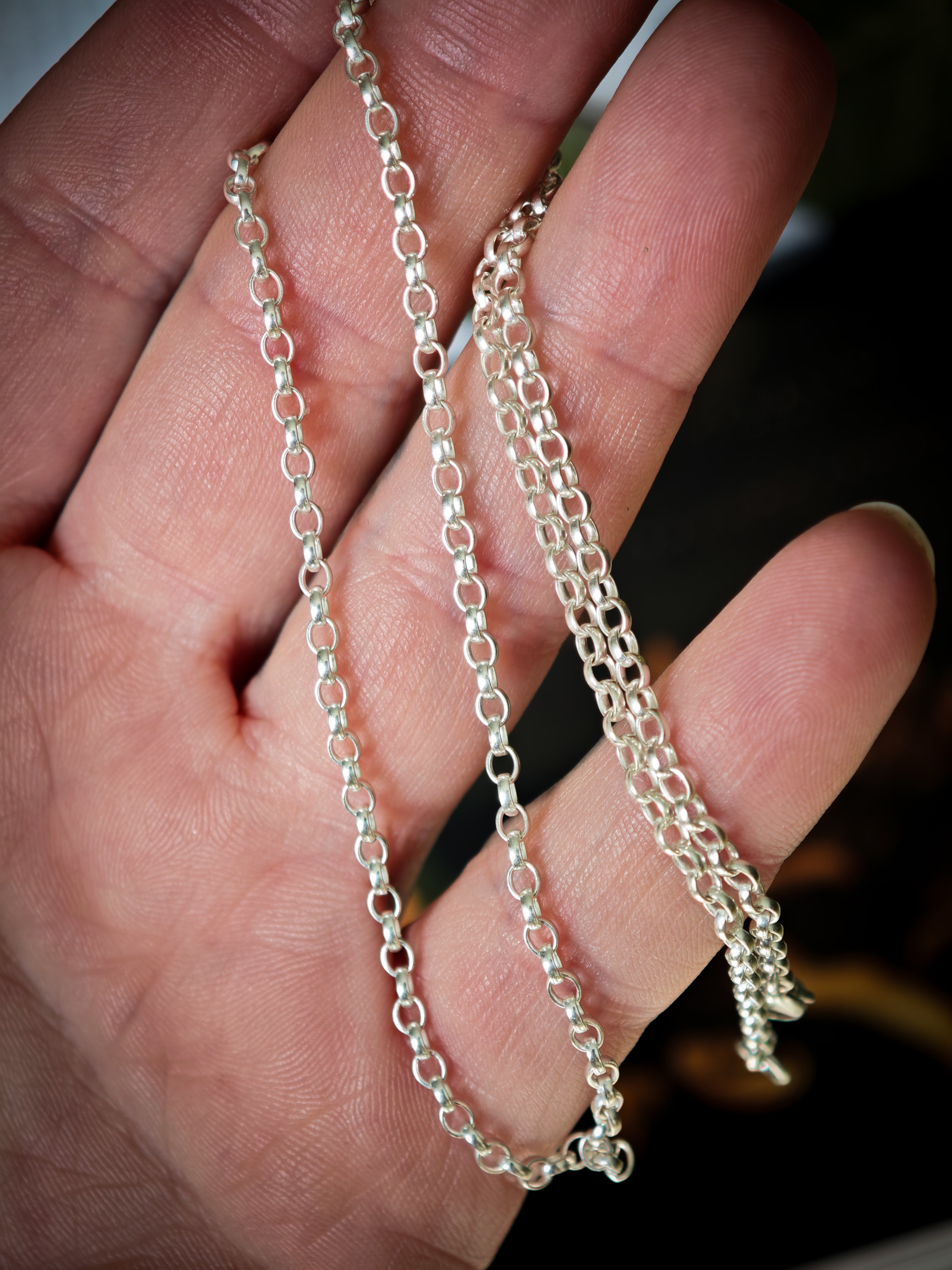 Chaîne argent 925 maille Jaseron ovale 3 x 2,50mm 40cm