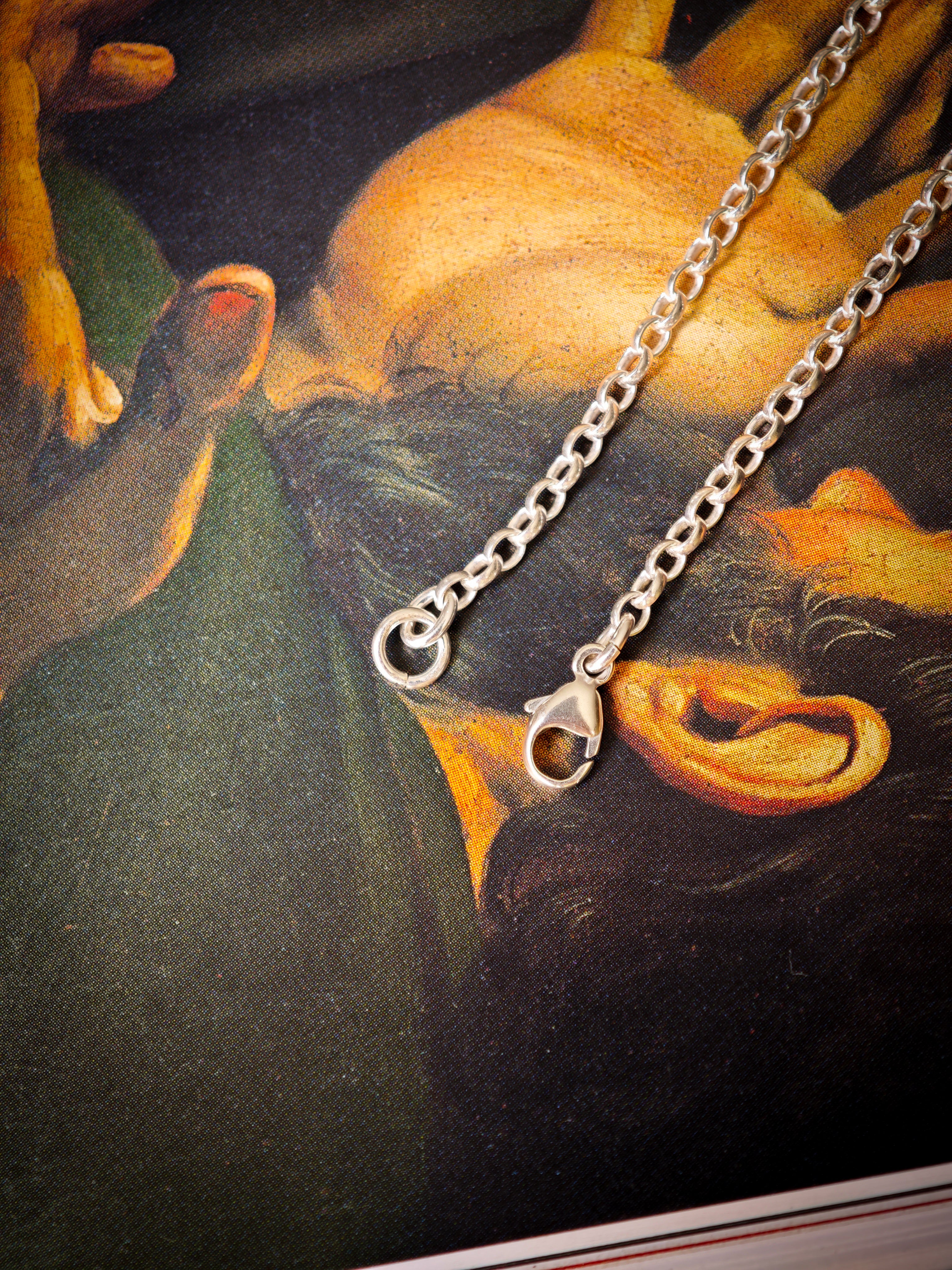 Chaîne argent 925 maille Jaseron ovale 3 x 2,50mm 45cm