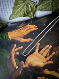 Chaîne argent 925, maille gourmette diamantée 1,2 mm, 40 cm