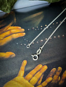 Chaîne argent 925, maille gourmette diamantée 1,2 mm, 40 cm