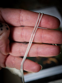 Chaîne argent 925, maille gourmette diamantée 1,5 mm, 40/45 cm