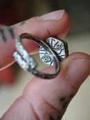 [Réservé] Memento Mori - Bague en cristal de l'Himalaya facetté et argent, crâne forgé