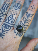 [Réservé] La Cartomancienne - Bague en obsidienne œil céleste et argent