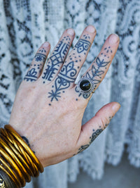 [Réservé] La Cartomancienne - Bague en obsidienne œil céleste et argent