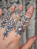 [Réservé] La Reine Occulte - Bague en rubis étoilé et argent