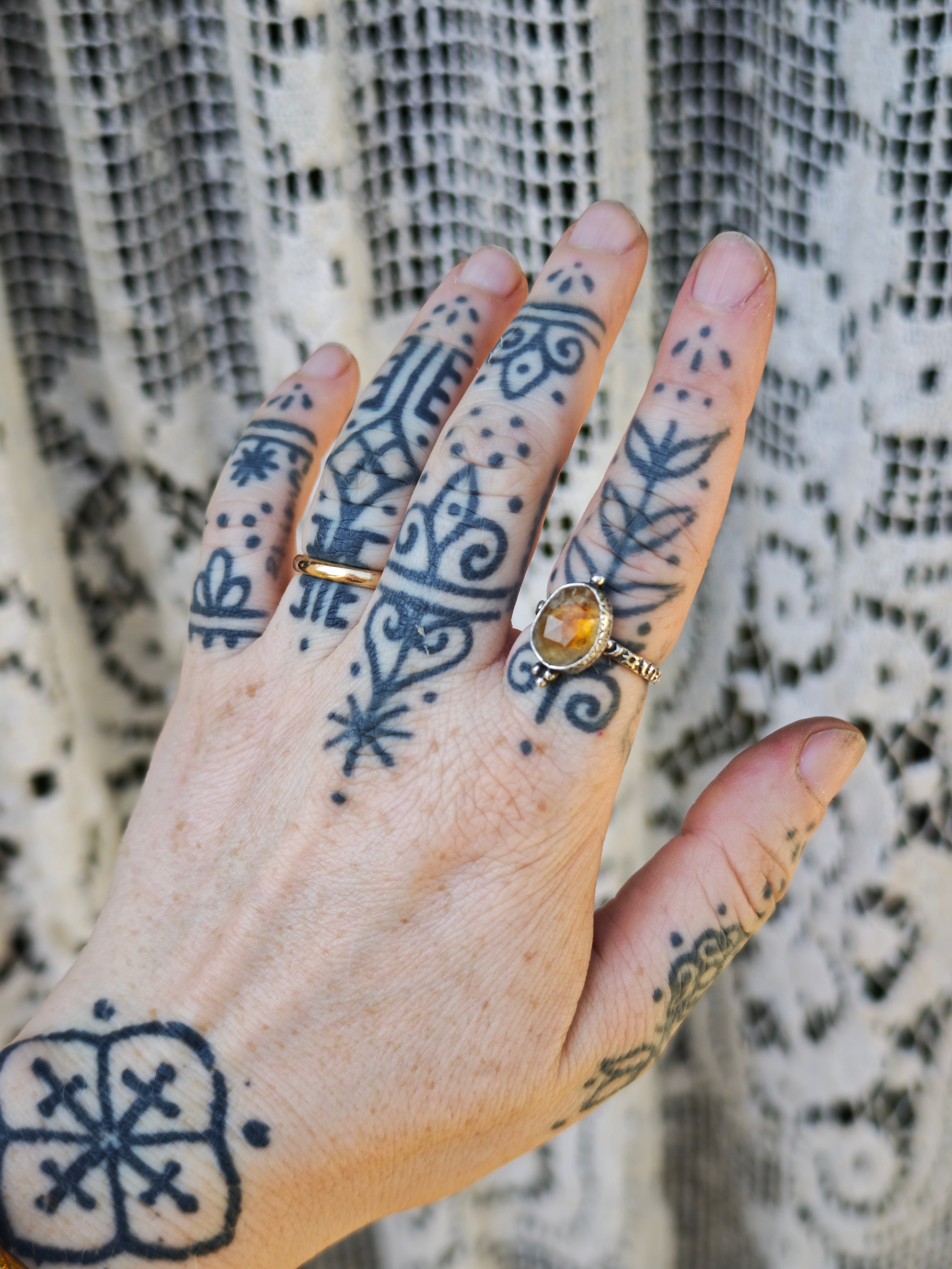 [Réservé] Le Trésor d'Hélios - Bague en citrine bicolore facettée et argent