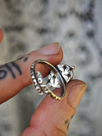 [Réservé] Le Trésor d'Hélios - Bague en citrine bicolore facettée et argent