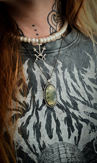 [Réservé] Hereticus - Pendentif en prehnite et argent