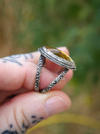 [Réservé] Sól - Bague en citrine facettée et argent