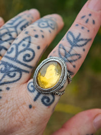 [Réservé] Sól - Bague en citrine facettée et argent