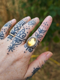 [Réservé] Sól - Bague en citrine facettée et argent