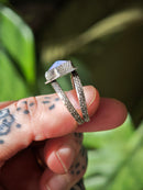 [Réservé] Pastel Goth - Bague chauve-souris en quartz lavande et argent
