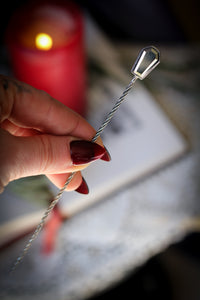 The Last Abode - Hair jewel, faceted pyrite and silver coffin